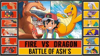 FIRE ASH vs DRAGON ASH  Ash Ketchum Pokémon Battle [upl. by Roberta]