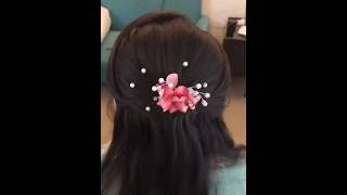 Wedding hair style 💫 hairstyle hair do weding hairstyle shorts trendy songs viral [upl. by Emilie]