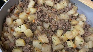 How To Make Carne Molida Con Papas  EASY And Tasty One Pan Meal  Ground Beef With Potatoes [upl. by Gnilrad]