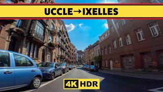 【4K】Bicycle Journey  Uccle to Ixelles  4K  SLOW TV  Travel  BELGIUM [upl. by Elisabet]