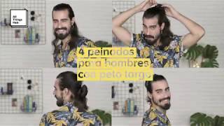 4 peinados para hombres con pelo largo [upl. by Nolur277]