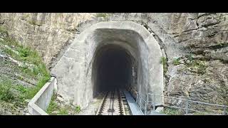 Steepest funicular ride in the world Schwyz Stoosbahn  Stoos SZ [upl. by Arda430]