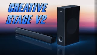 Creative Stage V2  niedrogi wielofunkcyjny soundbar z subwooferem  test recenzja review [upl. by Herald907]