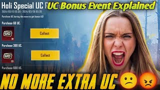 BGMI UC Scam 😬 New Holi Special UC Bonus Event  UC Dhamaka Event  Holi Special UC Promotion Event [upl. by Enitnatsnoc348]