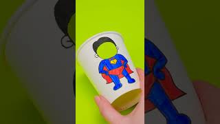 Lets make a Superhero Paper Cup Craft🦸 [upl. by Anivlis]