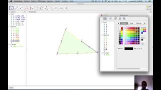 Comment construire les médianes dun triangle avec Geogebra [upl. by Ehsrop]