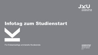 Infotag zum Studienstart  JKU Linz [upl. by Lorens]