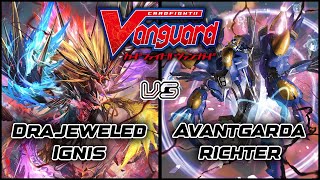 Drajeweled Ignis Dark States vs Avantgarda Richter Brandt Gate  Cardfight Vanguard OverDress [upl. by Lona]