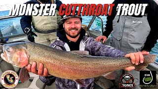 Trout Fishing Chasing Monster Lahontan Cutthroat Trout at Pyramid Lake Nevada [upl. by Fairlie]