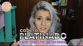 Tutorial Como platinar o cabelo em casa com Violeta Genciana [upl. by Otrebile]