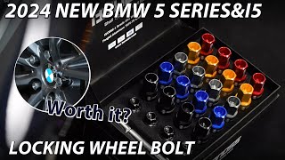 Aftermarket Wheel Bolts For New 2024 BMW 5 Seriesi5 G60  BONOSS Shelltype Locking Bolt [upl. by Anomahs231]