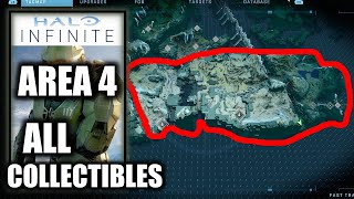 Halo Infinite AREA 4 All Collectible Locations All Skulls Logs Cores Towers Lockers Artifacts [upl. by Rotceh]