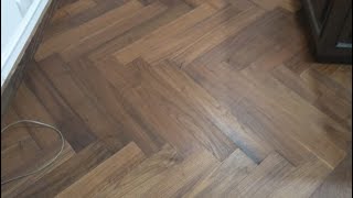 Flooring Option Pvc Luxury Vinyl tile Planks  How To Install A Herringbone Tile Shower Floor [upl. by Edlihtam116]