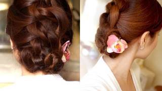 Easy Knotted Updo Hair Tutorial [upl. by Dorrahs724]