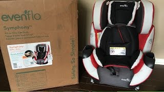 CAR SEAT REVIEW EVENFLO SYMPHONY Elite sureLATCH allinone car seat system [upl. by Cedar]