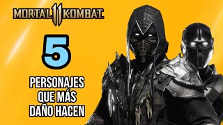 LOS 5 PERSONAJES CON MEJOR DAÑO EN MORTAL KOMBAT 11 [upl. by Midis]