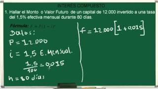 Interés Compuesto Matemática Financiera Ejercicios  Ejercicio 7 [upl. by Stockton]