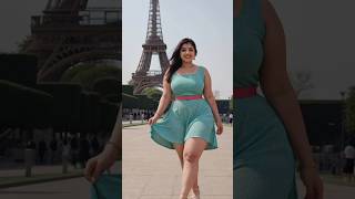 4K Al Imagix Lookbook Modern Street Style at the amazing view Eiffel tower shorts [upl. by Nahtnahoj]