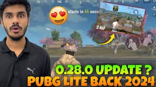 PUBG LITE INDIAN VERSION BACK 2024 🤯  TOP 5 REASONS  WITHOUT VPN  NO LOADING  0280 UPDATE [upl. by Ynatsyd560]