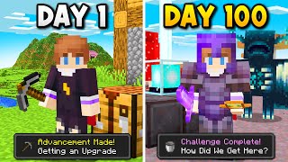 I Completed EVERY ADVANCEMENT in 100 Days of Hardcore Minecraft [upl. by Ashman352]