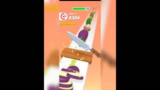 Perfect slice cut game 🥒🍆🧅 youtubeshorts gaming entertainment gameshorts shortvideo [upl. by Jacinto132]