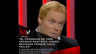 Rojo Edwards quotEl programa de José Antonio Kast está siento revisado porque tenía fallasquot [upl. by Ehcropal949]