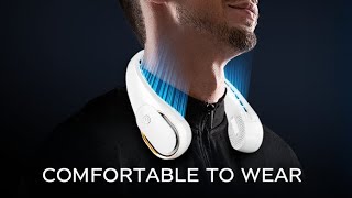 Get the best Neck Fan  FrSara Neck Fan Portable Strong Wind Adjustable 360° Cooling Super Quiet [upl. by Odilo]