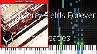 🎹 Strawberry Fields Forever The Beatles Synthesia Piano Tutorial [upl. by Melamie]