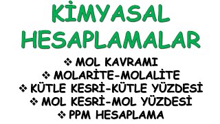 KİMYASAL HESAPLAMALAR SORU ÇÖZÜMÜ TEK VİDEODA [upl. by Dionne]