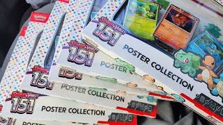 151 Poster Collection Boxes x6  Pokemon Cards Opening [upl. by Anairt145]