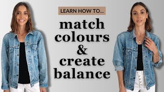 How To Style A Denim Jacket balance colours layering accessories [upl. by Yrrehc]