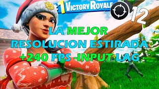 La MEJOR RESOLUCION ESTIRADA Para FORTNITE ✅ FPS LAG [upl. by Modestine]