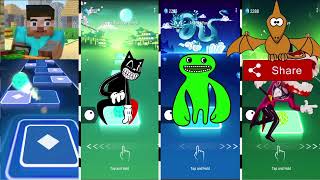 Minecraft🆚Cartoon Cat🆚Garten of Banban🆚The Digital Circus🎶Tiles hop [upl. by Savory748]