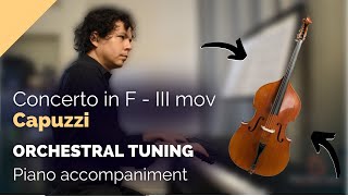 CAPUZZI 💥 Double bass CONCERTO in F III mov  piano accompaniment [upl. by Nailluj796]