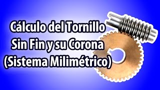 Cálculo del Tornillo Sin Fin y su Corona  Sistema Métrico [upl. by Enilorak851]