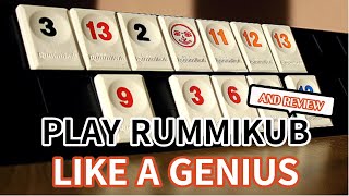 PLAY RUMMIKUB LIKE A GENIUS 103 AND REVIEW rummikub boardgame games [upl. by Eisiam]