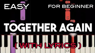 TOGETHER AGAIN  LYRICS   JANET JACKSON  SLOW amp EASY PIANO [upl. by Arrimat771]