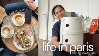 life in paris 🇫🇷  homebody cafe perlant pottery class unboxing Kartell componibili [upl. by Razid]