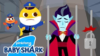 NEW Police Baby Shark vs Halloween Monsters 🎃  Baby Shark Halloween Story  Baby Shark Official [upl. by Nnaynaffit]