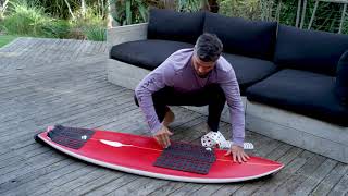 How To Put On A Surfboard Front Deck Grip with Jay Davies [upl. by Amarillis]