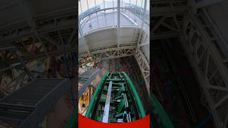 The world’s steepest roller coaster drop 🎢 🤯 tmntshellraiser rollercoaster shorts gopro pov [upl. by Allets21]