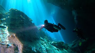 Mexico diving Cenotes Cozumel  Playa del carmen 4K [upl. by Krum]