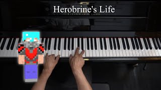 Herobrines Life  EASY Piano Tutorial  Minecraft Parody Song [upl. by Tedra872]