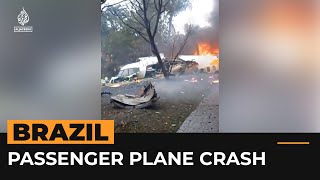 Plane with 62 on board crashes in Brazil  AJ Shorts [upl. by Heim585]