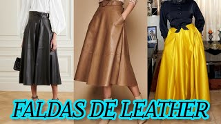 HERMOSAS FALDAS DE LEATHER O CUERO [upl. by Asiilanna]