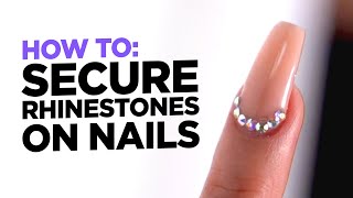 How To Secure Rhinestone on Nail Applications [upl. by Jereld]