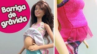 Barriga de GrÃ¡vida para Barbie  Como fazer [upl. by Canada773]