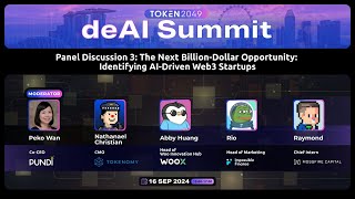 deAI Summit Panel Discussion The Next BillionDollar Opportunity  Identifying AI Web3 Startups [upl. by Harrington310]