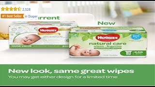 HUGGIES Natural Care Unscented Baby Wipes Sensitive 3 Refill Packs [upl. by Deyas]