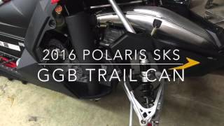 2016 Polaris SKS RMK 800  Stock Exhaust vs GGB Trail Can [upl. by Hinch900]